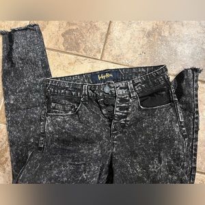 Indigo Rein black acid wash skinny jean size 3